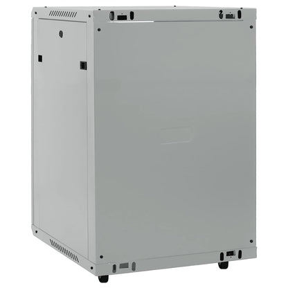 Netzwerkschrank mit Speicher Grau 60 x 60 x 80 cm Stahl