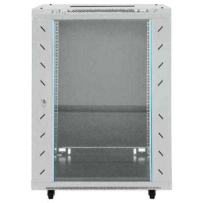 Netzwerkschrank mit Speicher Grau 60 x 60 x 80 cm Stahl