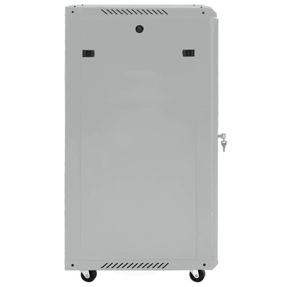 Netzwerkschrank mit Speicher Grau 60 x 60 x 80 cm Stahl