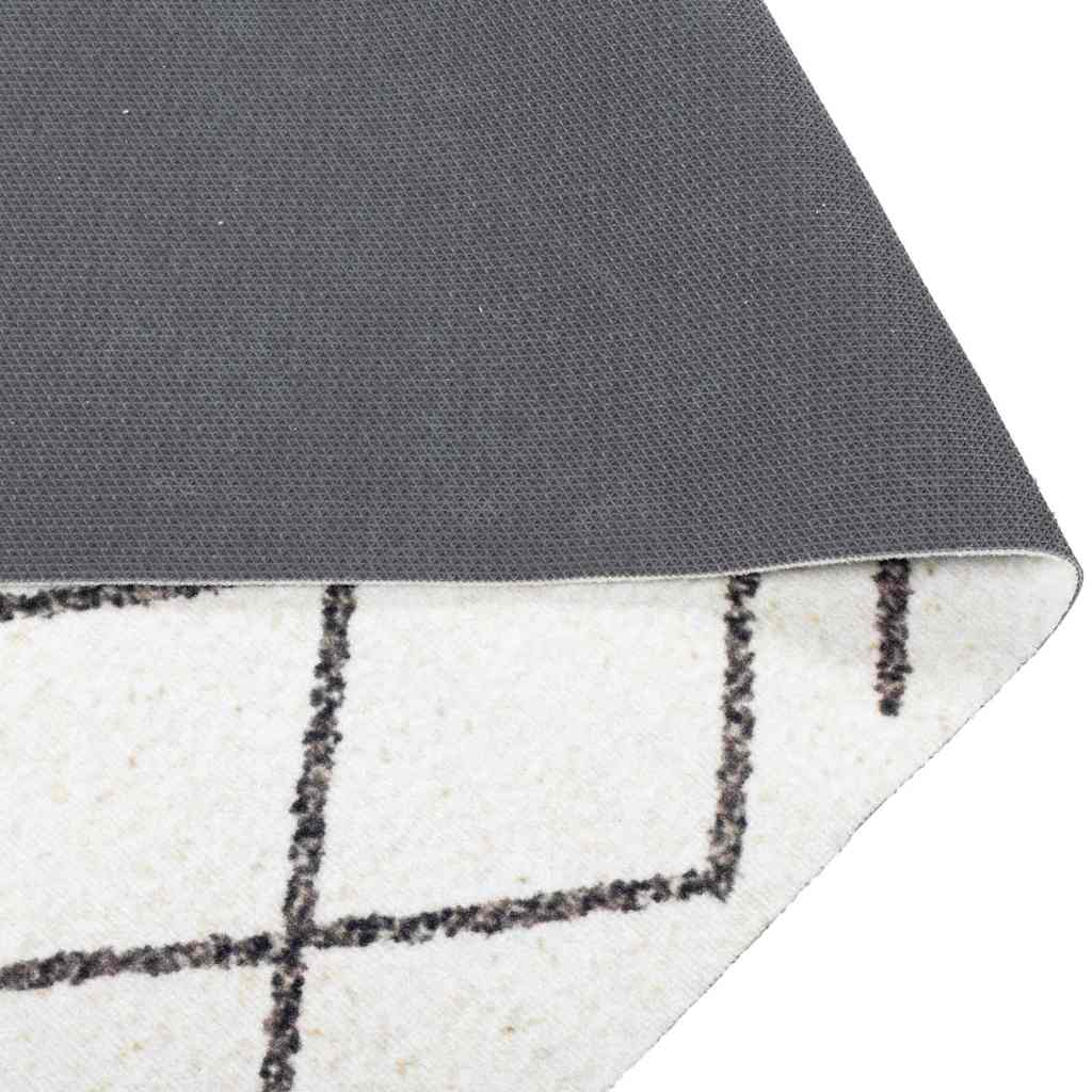 Küchen Teppich Weiß 150 x 45 cm Samt