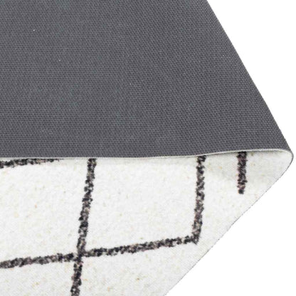 Küchen Teppich Weiß 150 x 45 cm Samt