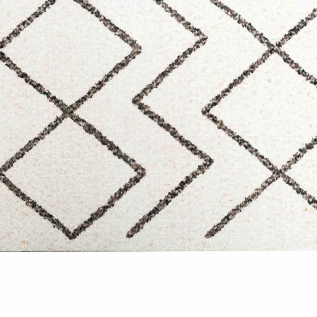 Küchen Teppich Weiß 150 x 45 cm Samt