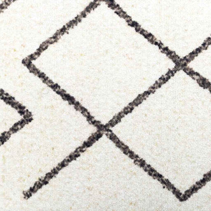 Küchen Teppich Weiß 150 x 45 cm Samt
