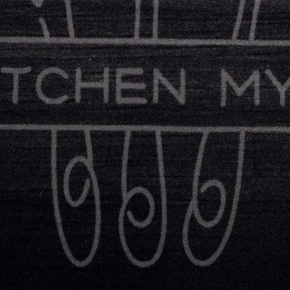 Küchen Teppich Schwarz 300 x 60 cm Samt