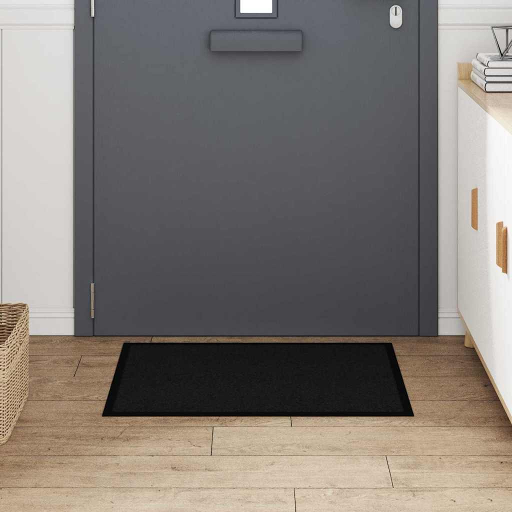 Fußmatte Schwarz 60 x 80 cm Teddystoff