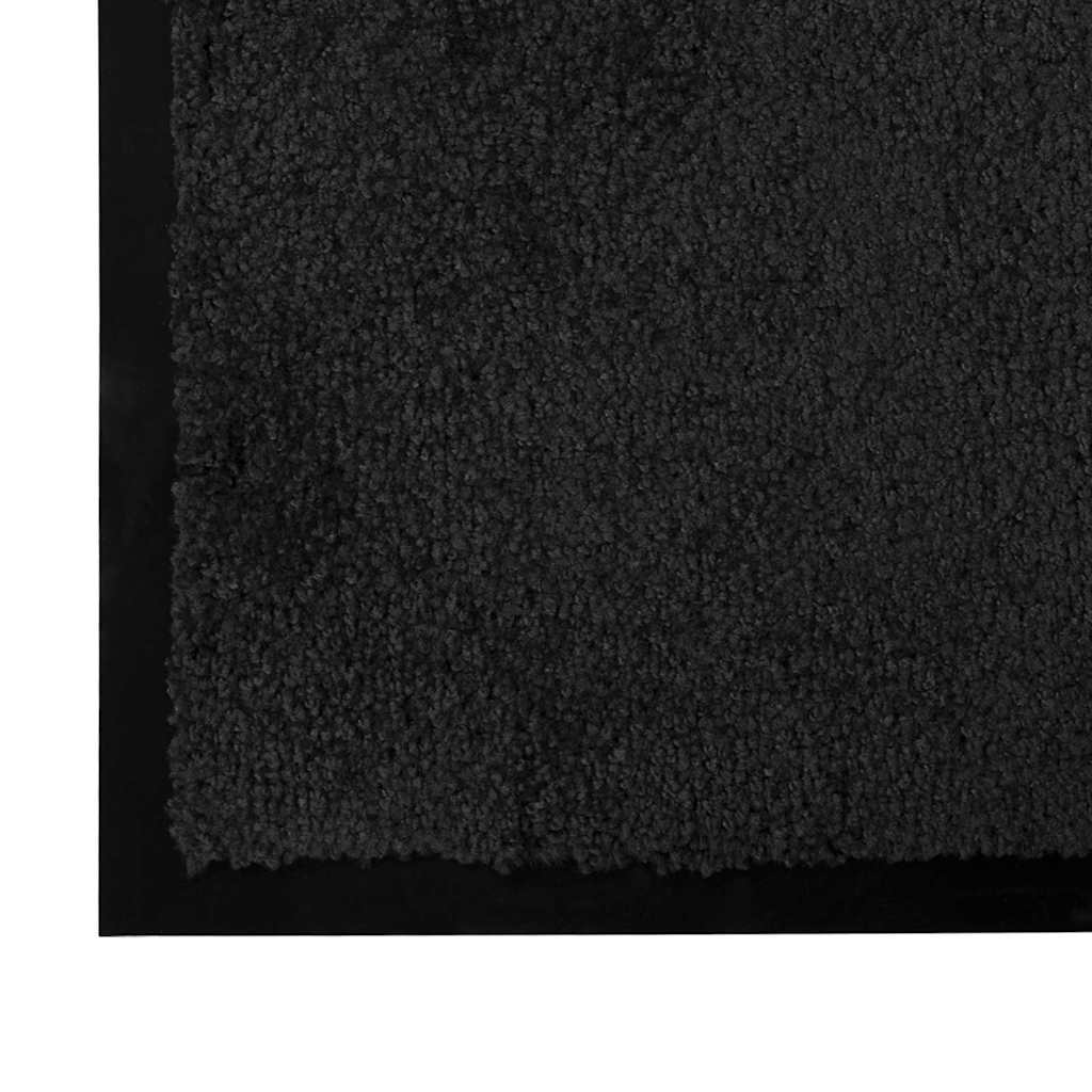 Fußmatte Schwarz 80 x 120 cm Teddystoff