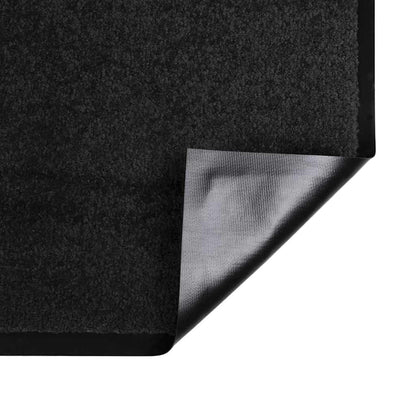 Fußmatte Schwarz 80 x 120 cm Teddystoff