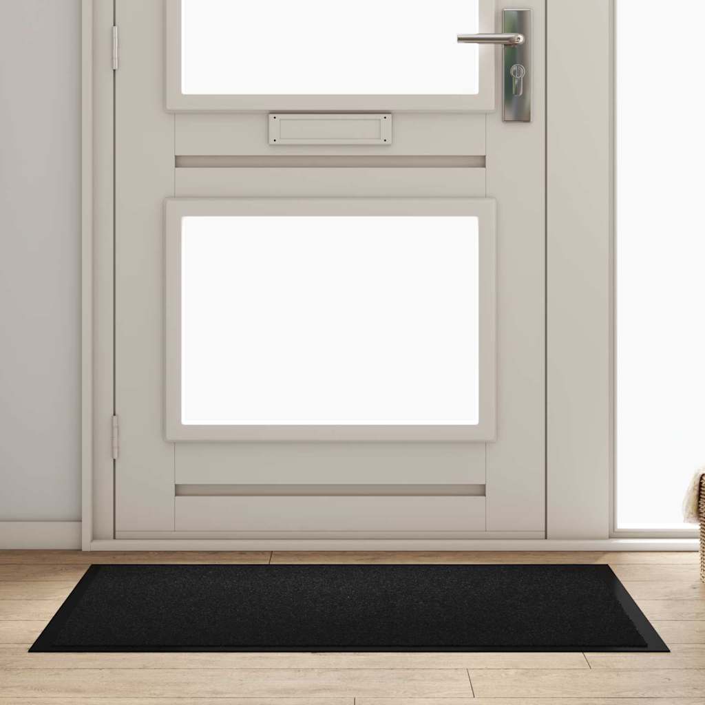 Fußmatte Schwarz 80 x 120 cm Teddystoff