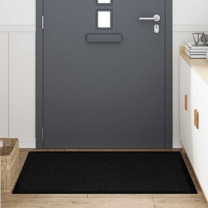 Fußmatte Schwarz 80 x 120 cm Teddystoff