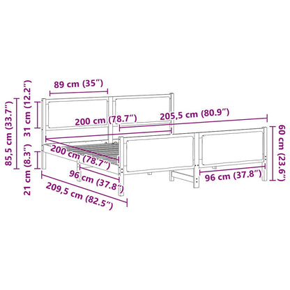Bettgestell mit Kopfteil Schwarz 200 x 200 cm Stoff