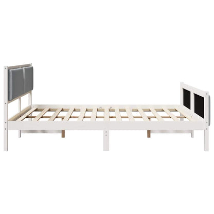 Bettgestell mit Kopfteil Hellgrau 200 x 200 cm Stoff