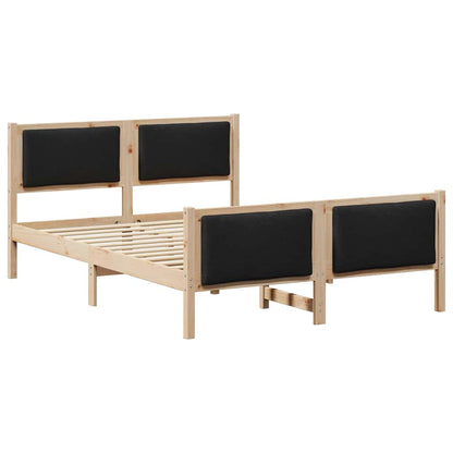 Bettgestell mit Kopfteil Schwarz 160 x 200 cm Stoff