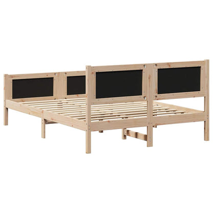 Bettgestell mit Kopfteil Dunkelgrau 140 x 200 cm Stoff