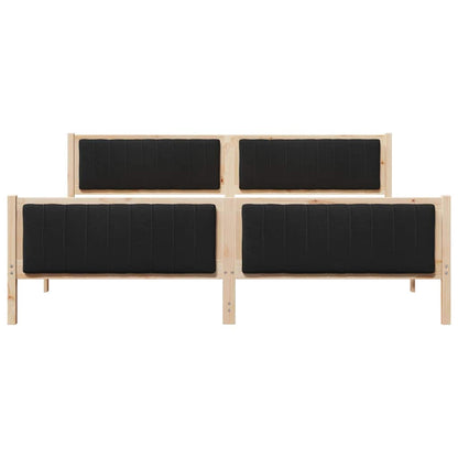Bettgestell Braun und Schwarz 200 x 200 cm Massivholz Kiefer
