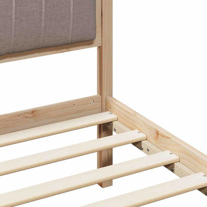 Bettgestell Braun und Taupe 200 x 200 cm Massivholz Kiefer