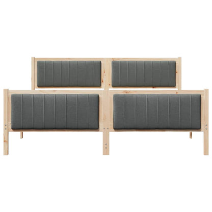 Bettgestell braun und dunkelgrau 180 x 200 cm Massivholz Kiefer