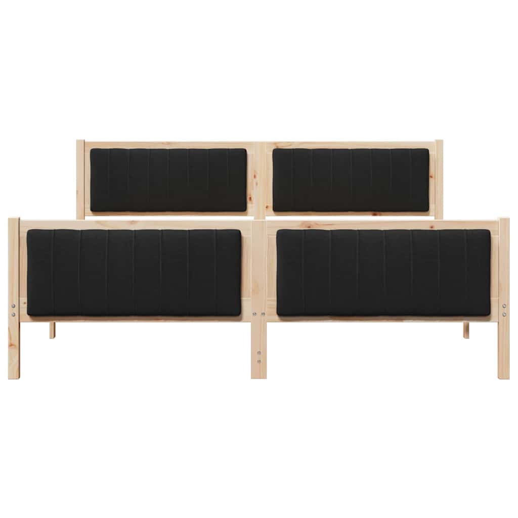 Bettgestell Braun und Schwarz 180 x 200 cm Massivholz Kiefer