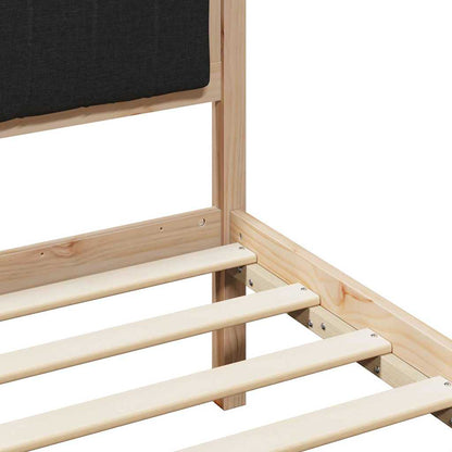Bettgestell Braun und Schwarz 140 x 190 cm Massivholz Kiefer