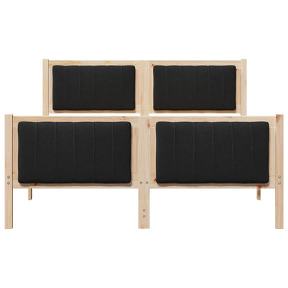 Bettgestell Braun und Schwarz 140 x 190 cm Massivholz Kiefer