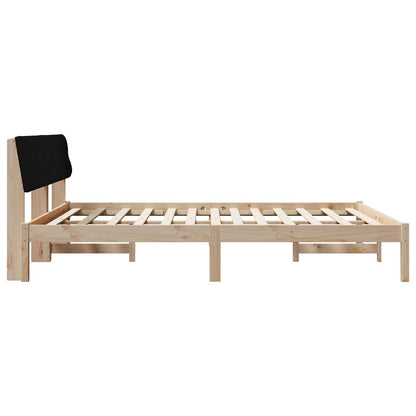 Bettgestell Braun und Schwarz 180 x 200 cm Massivholz Kiefer