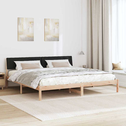 Bettgestell Braun und Schwarz 200 x 200 cm Massivholz Kiefer
