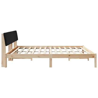 Bettgestell Braun und Schwarz 200 x 200 cm Massivholz Kiefer
