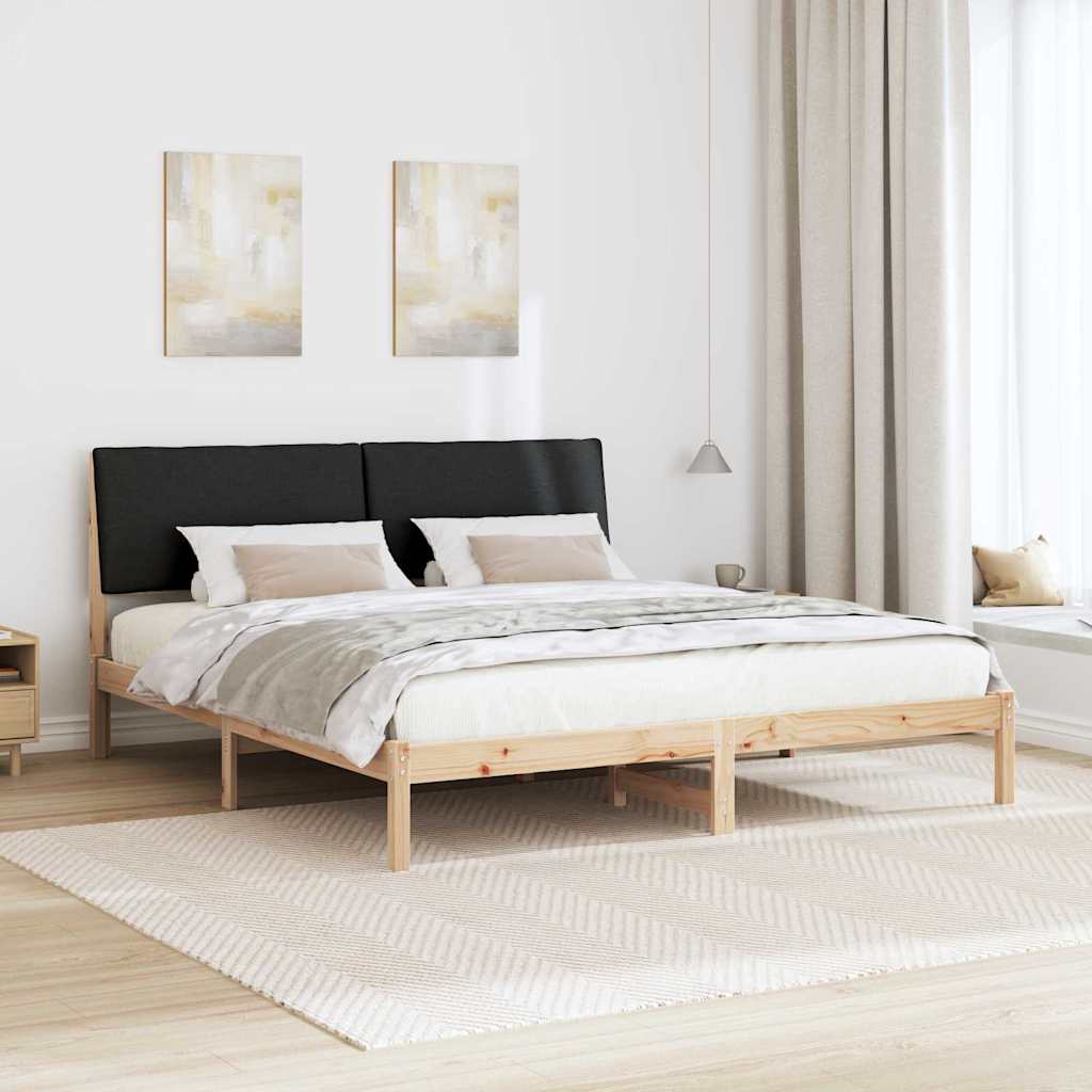 Bettgestell Braun und Schwarz 200 x 200 cm Massivholz Kiefer