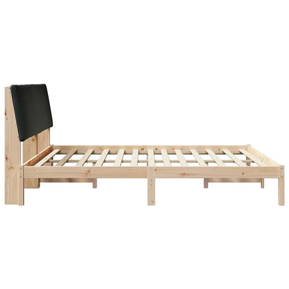 Bettgestell Braun und Schwarz 200 x 200 cm Massivholz Kiefer