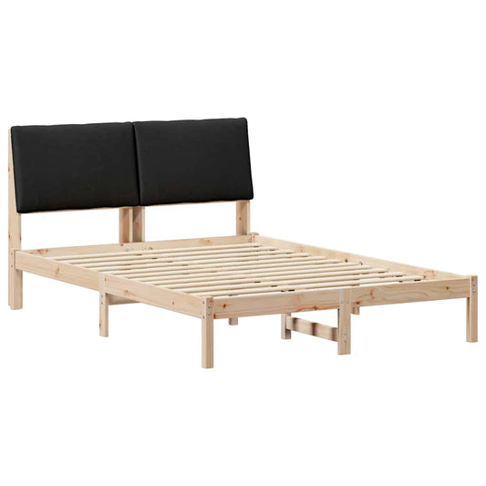 Bettgestell Braun und Schwarz 160 x 200 cm Massivholz Kiefer