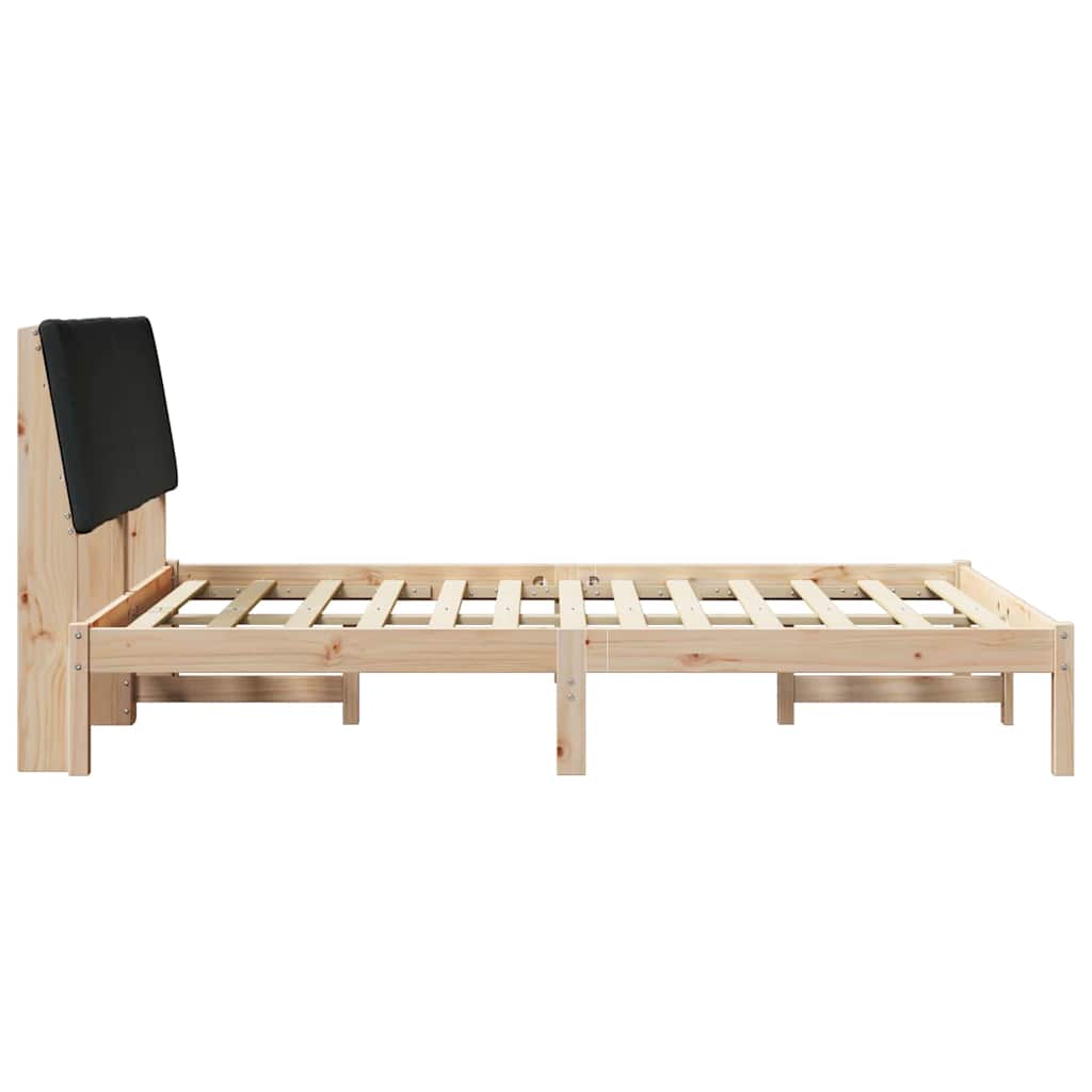 Bettgestell Braun und Schwarz 160 x 200 cm Massivholz Kiefer