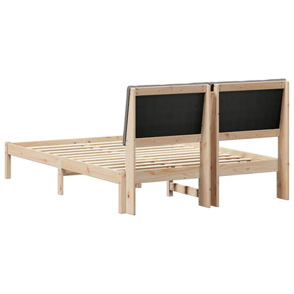 Bettgestell Braun und Taupe 160 x 200 cm Massivholz Kiefer