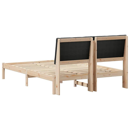 Bettgestell Braun und Schwarz 150 x 200 cm Massivholz Kiefer