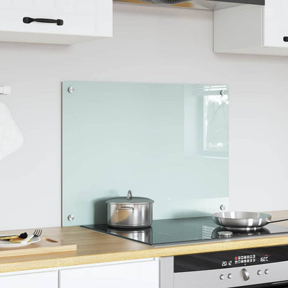 Küchenrückwand Weiß 70 x 50 cm Gehärtetes Glas
