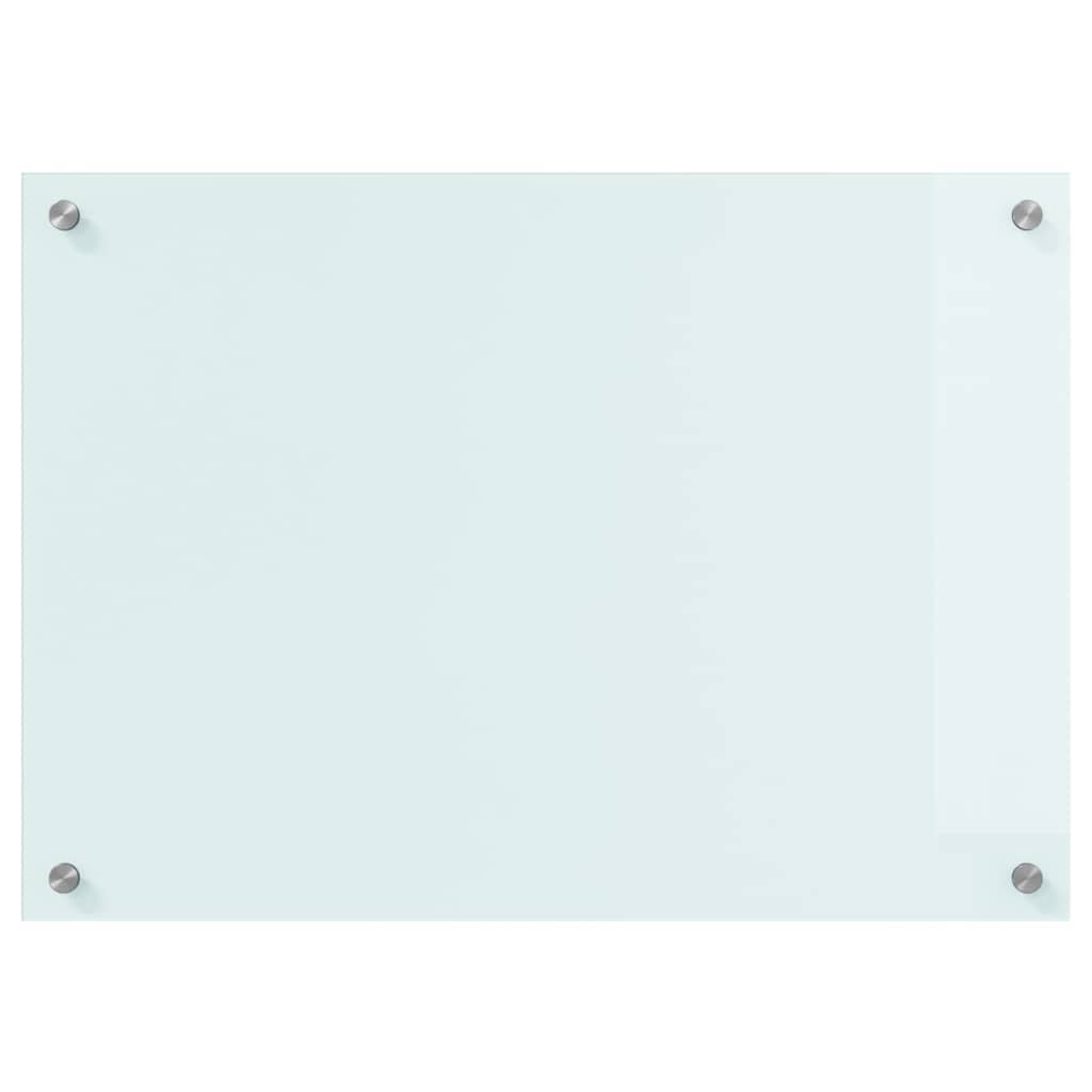 Küchenrückwand Weiß 70 x 50 cm Gehärtetes Glas