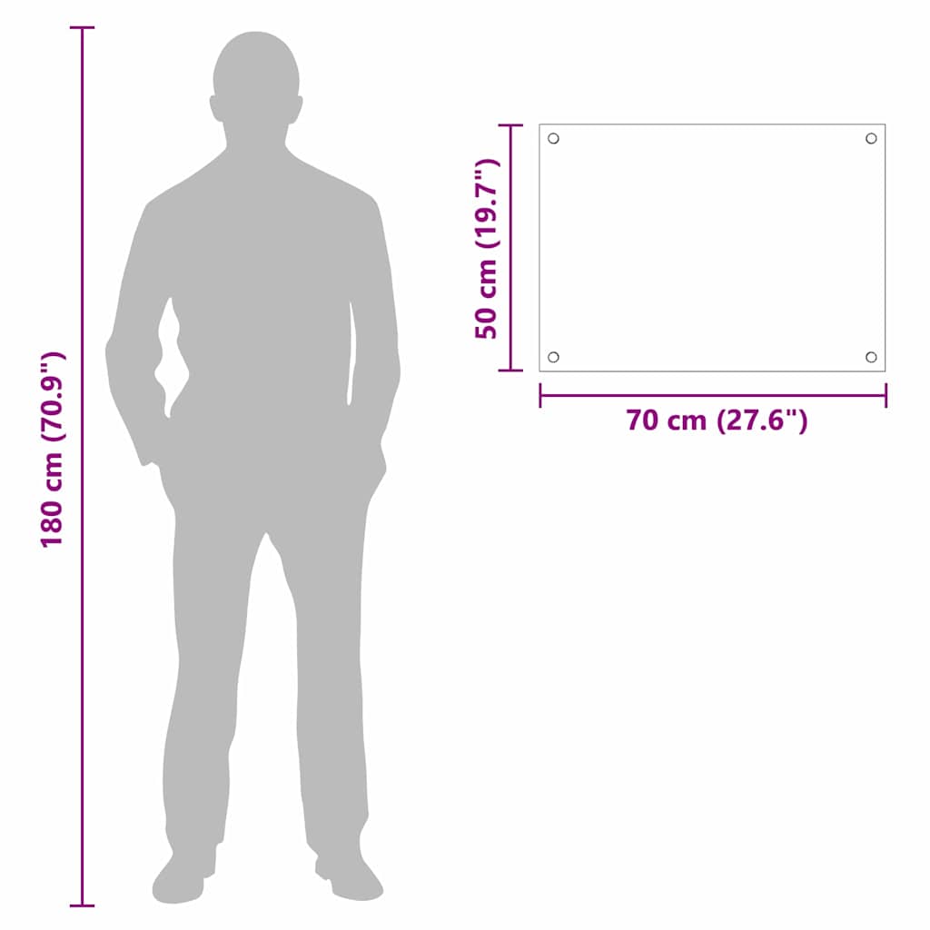 Küchenrückwand Weiß 70 x 50 cm Gehärtetes Glas