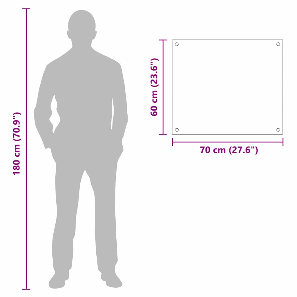 Küchenrückwand Weiß 70 x 60 cm Gehärtetes Glas