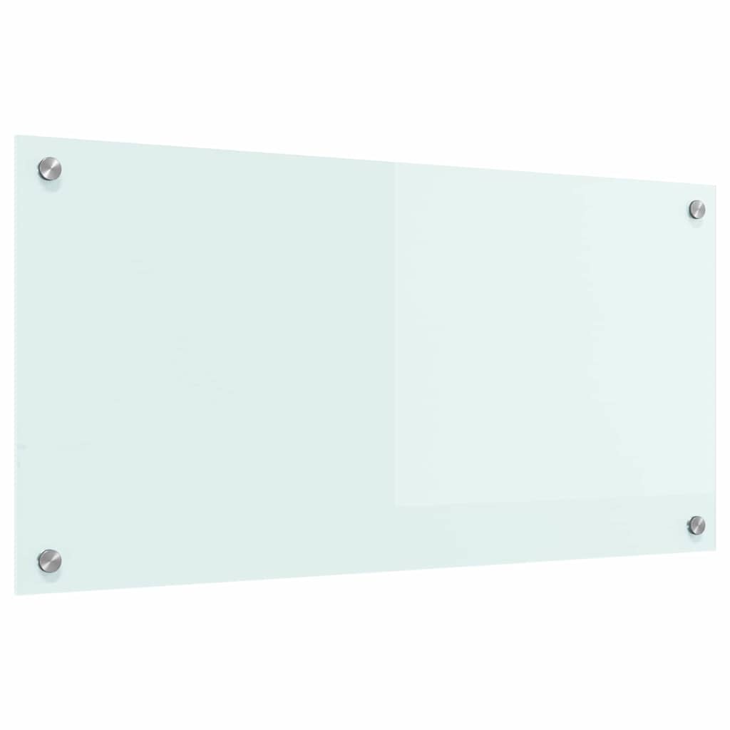 Küchenrückwand Weiß 80 x 40 cm Gehärtetes Glas