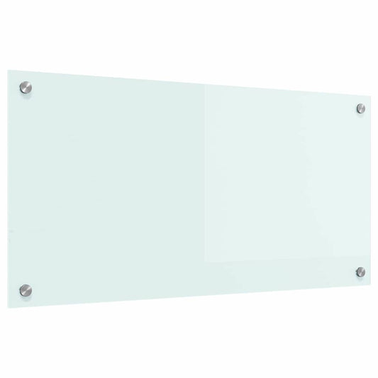 Küchenrückwand Weiß 80 x 40 cm Gehärtetes Glas
