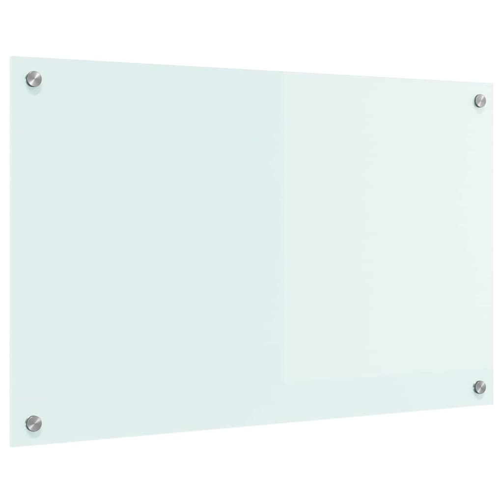 Küchenrückwand Weiß 80 x 50 cm Gehärtetes Glas