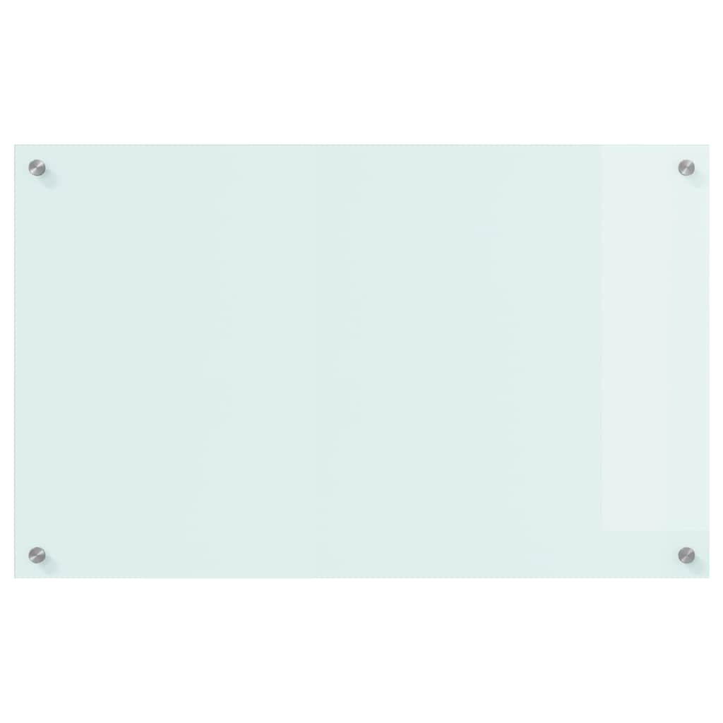 Küchenrückwand Weiß 80 x 50 cm Gehärtetes Glas