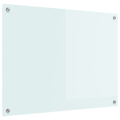 Küchenrückwand Weiß 80 x 60 cm Gehärtetes Glas