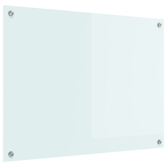 Küchenrückwand Weiß 80 x 60 cm Gehärtetes Glas