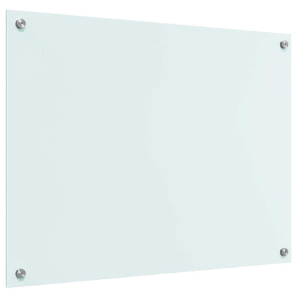 Küchenrückwand Weiß 80 x 60 cm Gehärtetes Glas