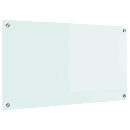 Küchenrückwand Weiß 90 x 50 cm Gehärtetes Glas