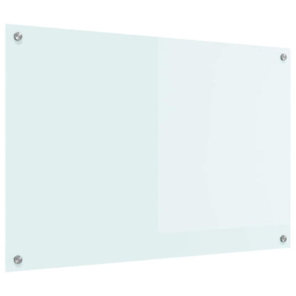 Küchenrückwand Weiß 90 x 60 cm Gehärtetes Glas