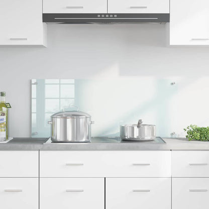 Küchenrückwand Weiß 100 x 40 cm Gehärtetes Glas