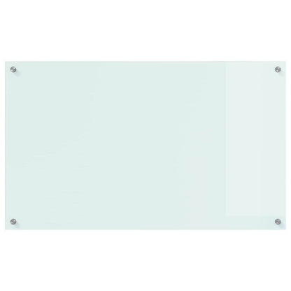 Küchenrückwand Weiß 100 x 60 cm Gehärtetes Glas
