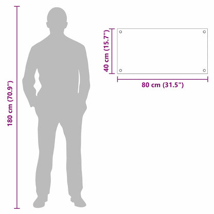 Küchenrückwand Transparent 80 x 40 cm Gehärtetes Glas