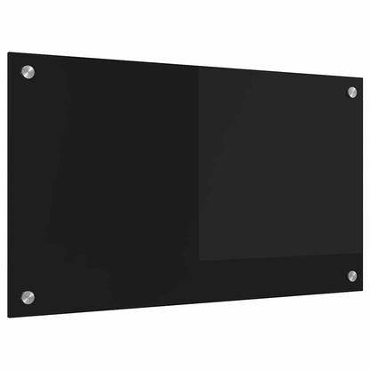Küchenrückwand Schwarz 70 x 40 cm Gehärtetes Glas