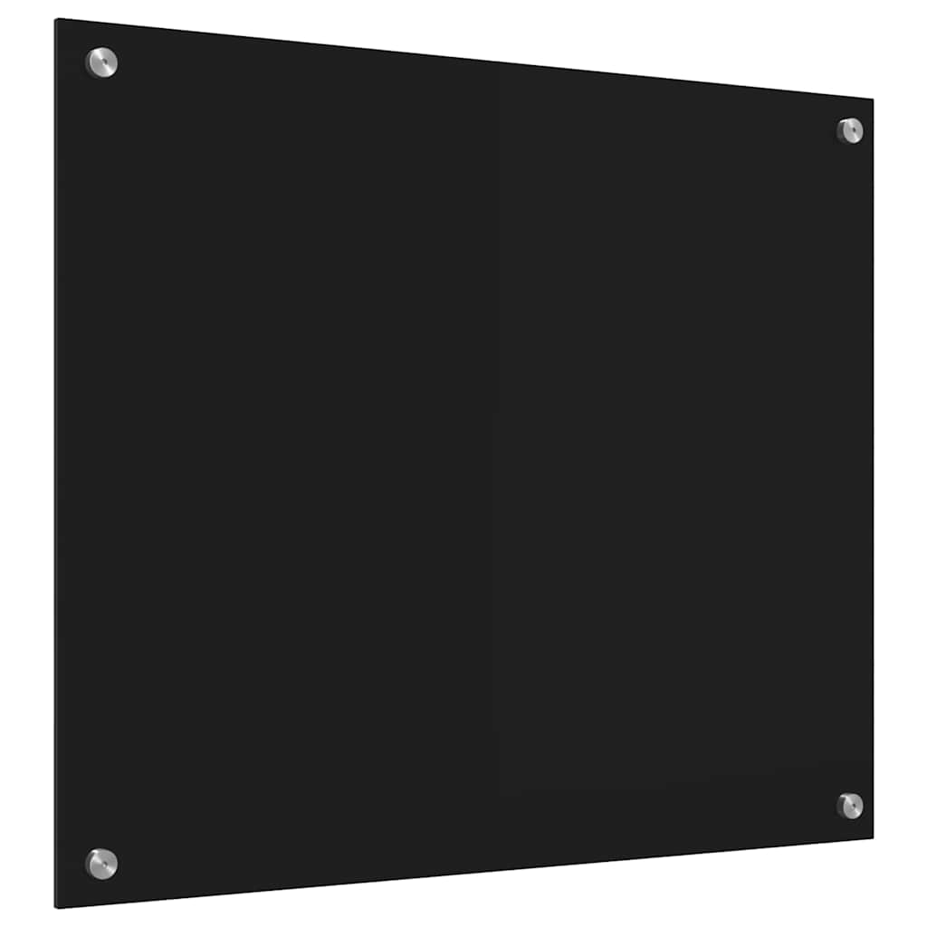 Küchenrückwand Schwarz 70 x 60 cm Gehärtetes Glas